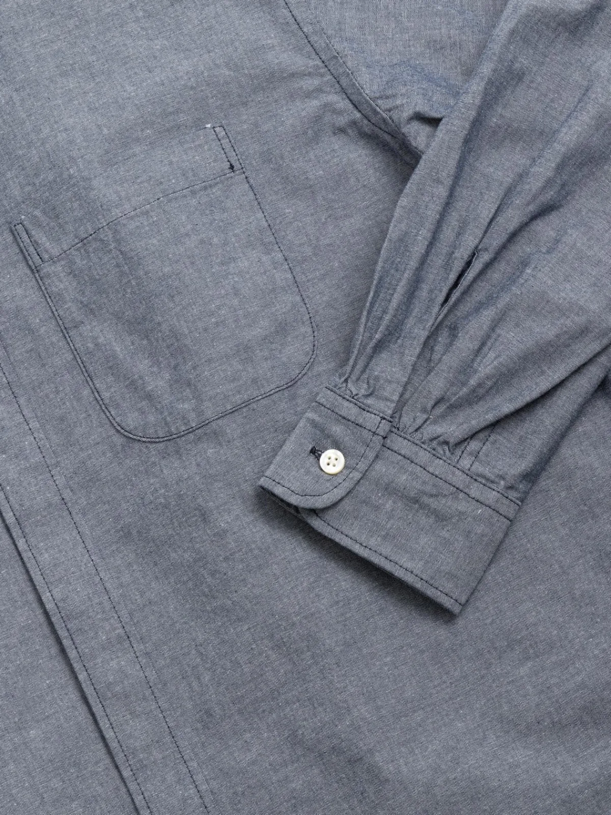 WING COLLAR SHIRT INDIGO COTTON CHAMBRAY | Engineered Garments New