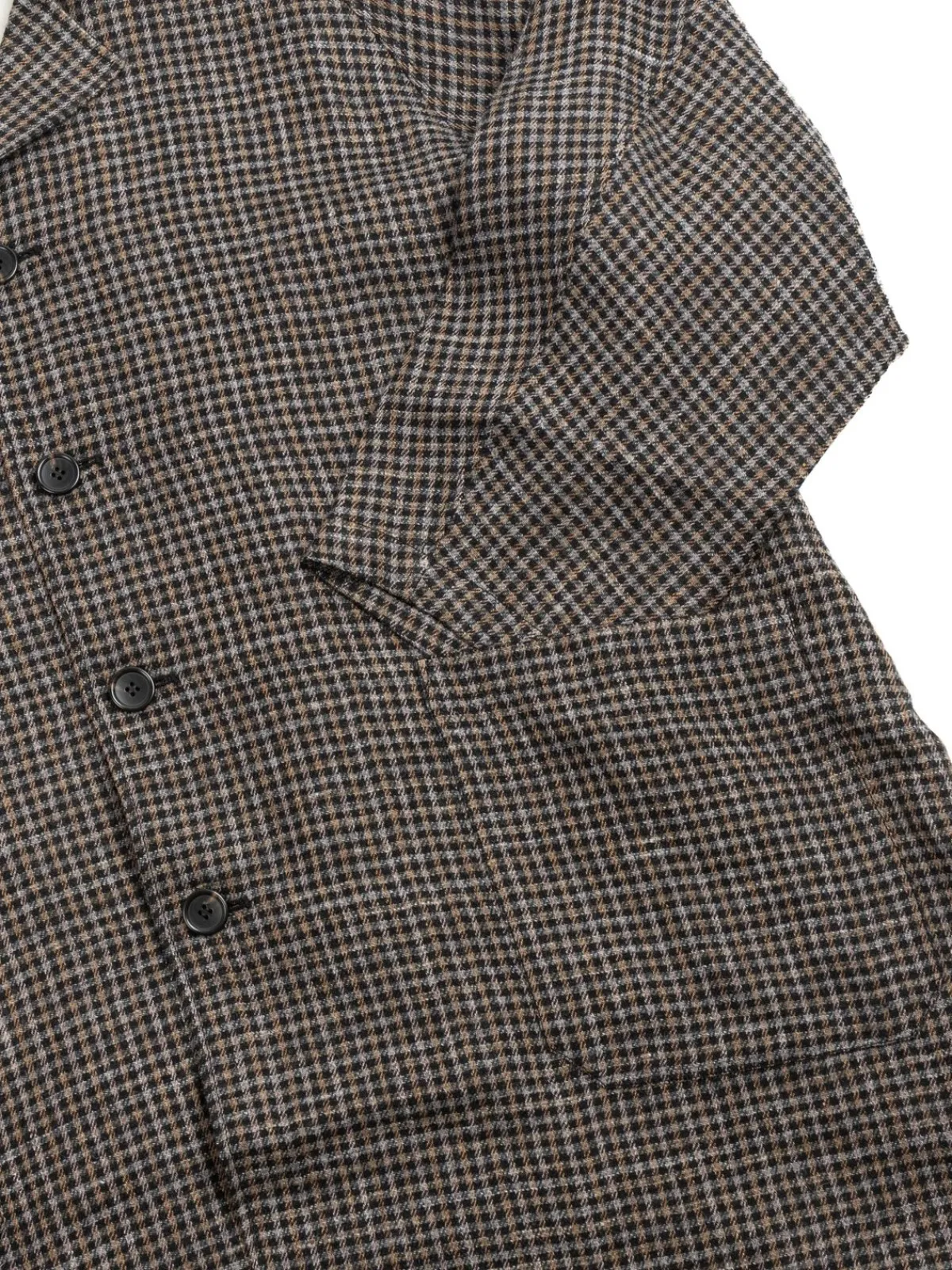 WOOL CHECK RAGLAN ATELIER COAT BLACK | H.UNIT Outlet