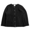 WOOL COLLARLESS JACKET BLACK | Jackman Flash Sale