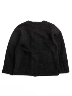WOOL COLLARLESS JACKET BLACK | Jackman Flash Sale