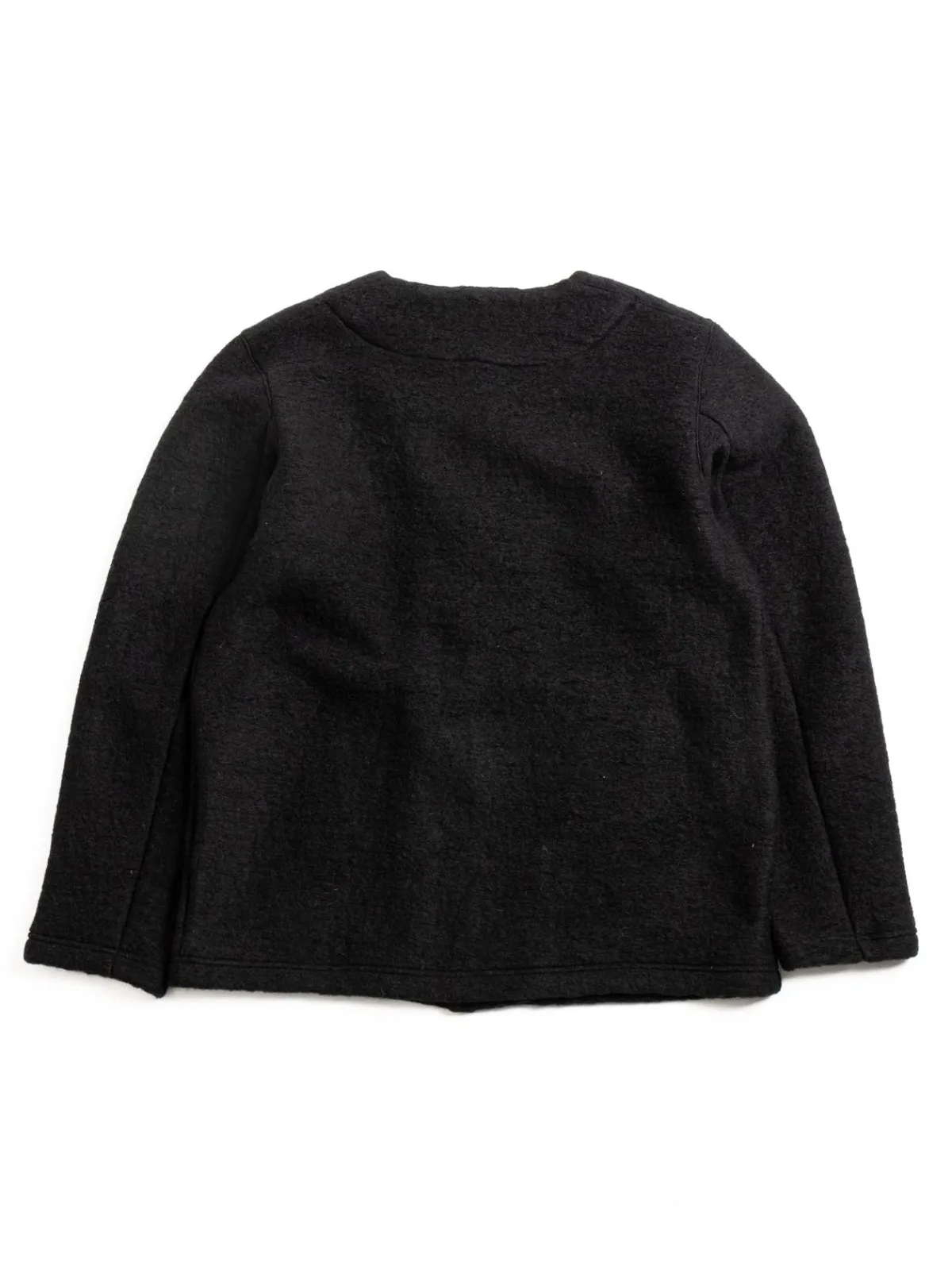 WOOL COLLARLESS JACKET BLACK | Jackman Flash Sale