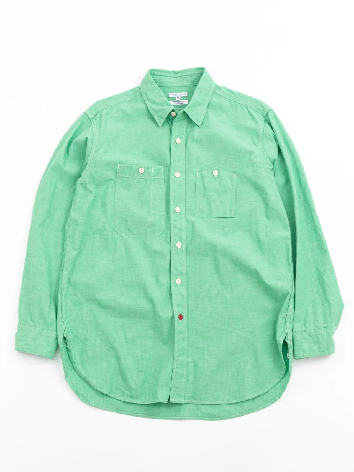 WORK SHIRT GREEN CHAMBRAY JAPANESE NARROW LOOM (TBB EXCLUSIVE) | Engineered Garments For The Bureau New