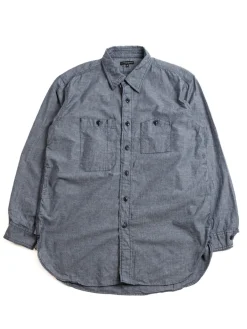 WORK SHIRT INDIGO COTTON CHAMBRAY | Engineered Garments Clearance
