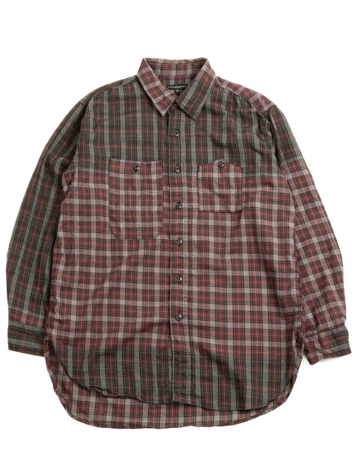 WORK SHIRT OLIVE/RED SMOKEY PLAID | Engineered Garments Best Sale