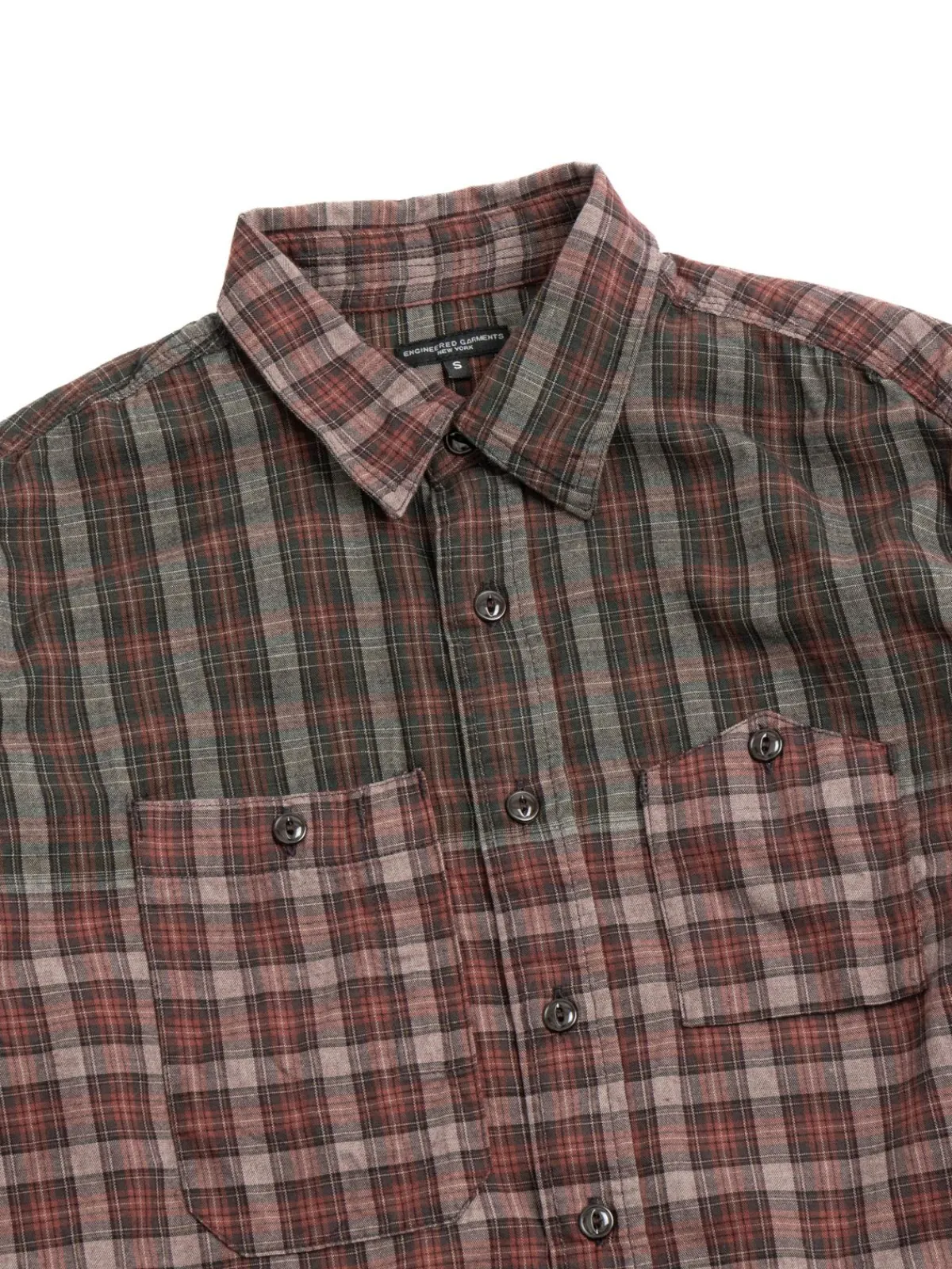 WORK SHIRT OLIVE/RED SMOKEY PLAID | Engineered Garments Best Sale