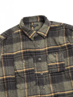WORK SHIRT YELLOW/GRAY COTTON PLAID FLANNEL | Engineered Garments Hot