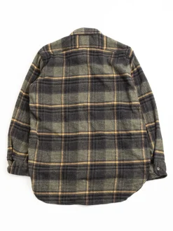 WORK SHIRT YELLOW/GRAY COTTON PLAID FLANNEL | Engineered Garments Hot